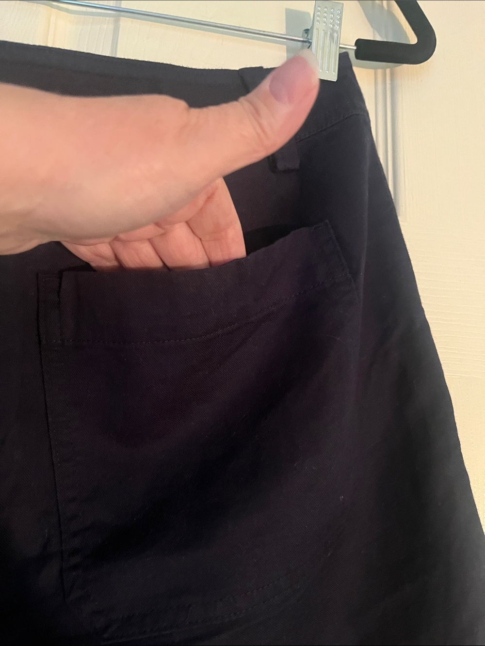 Women's Navy Roll-Hem Shorts - Picture 5 of 6